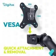 Digitus držák na jeden monitor 35"/10 kg, mechanická pružina, VESA: 75x75, 100x100, černý