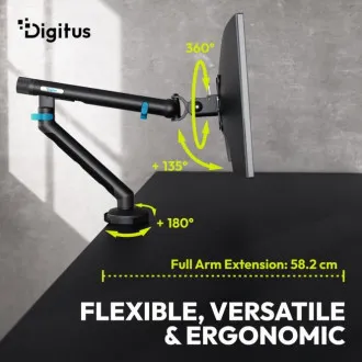 Digitus držák na jeden monitor 35"/10 kg, mechanická pružina, VESA: 75x75, 100x100, černý Digitus držák na jeden monitor 35"/10 kg, mechanická pružina, VESA: 75x75, 100x100, černý