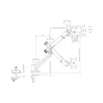 Digitus držák na jeden monitor 35"/10 kg, mechanická pružina, VESA: 75x75, 100x100, černý Digitus držák na jeden monitor 35"/10 kg, mechanická pružina, VESA: 75x75, 100x100, černý