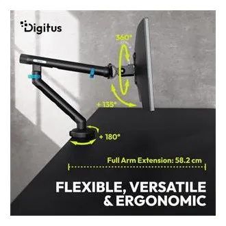 Digitus držák na jeden monitor 35"/10 kg, mechanická pružina, VESA: 75x75, 100x100, černý Digitus držák na jeden monitor 35"/10 kg, mechanická pružina, VESA: 75x75, 100x100, černý