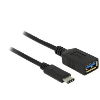 Delock adaptér SuperSpeed USB (USB 3.1, Gen 1) USB Type-C™ samec > USB Type A samice 15 cm černý Delock adaptér SuperSpeed USB (USB 3.1, Gen 1) USB Type-C™ samec > USB Type A samice 15 cm černý