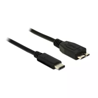 Delock Černý SuperSpeed kabel USB 10 Gbps (USB 3.1, Gen 2) USB Type-C™ samec > USB type Micro-B samec 1 m