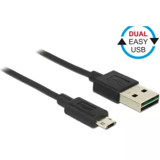 Delock kabel EASY-USB 2.0 Type-A samec > EASY-USB 2.0 Type Micro-B samec černý 0,2 m