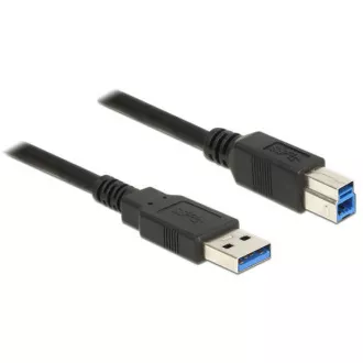 Delock Kabel USB 3.0 Typ-A samec > USB 3.0 Typ-B samec 0,5 m černý