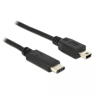Delock Kabel USB Type-C™ 2.0 samec > USB 2.0 typ Mini-B samec 0,5 m černý Delock Kabel USB Type-C™ 2.0 samec > USB 2.0 typ Mini-B samec 0,5 m černý