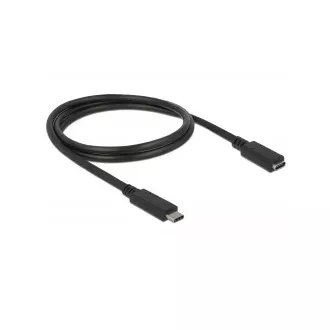 Delock Prodlužovací kabel SuperSpeed USB (USB 3.1 Gen 1) USB Type-C™ samec > port samice 3 A 1,0 m černý Delock Prodlužovací kabel SuperSpeed USB (USB 3.1 Gen 1) USB Type-C™ samec > port samice 3 A 1,0 m černý