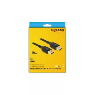 Delock DisplayPort kabel 8K 60 Hz 5 m DP 8K certifikováno