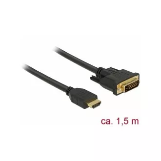 Delock Kabel HDMI na DVI 24+1 obousměrný 3 m