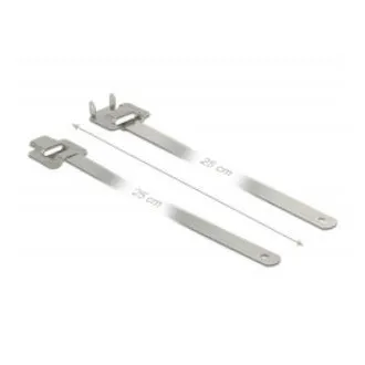 Delock Kabelové pásky z ušlechtilé oceli opětovně použitelné se sklopnou sponou D 250 x Š 10 mm 10 kusů