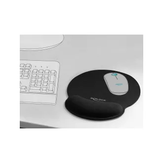 Delock Ergonomická podložka pod myš s gelovou opěrkou zápěstí