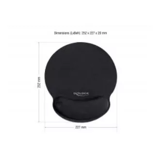 Delock Ergonomická podložka pod myš s gelovou opěrkou zápěstí