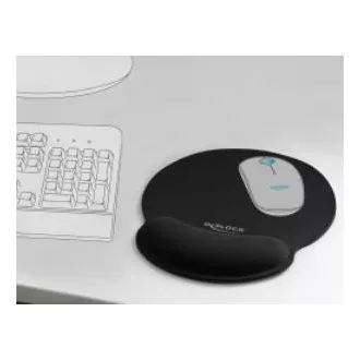 Delock Ergonomická podložka pod myš s gelovou opěrkou zápěstí