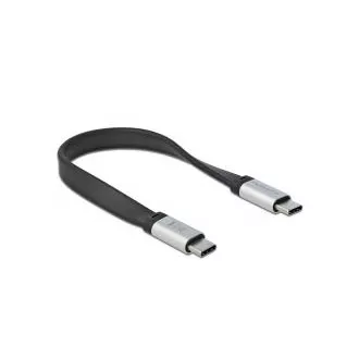 Delock USB 3.2 Gen 2, FPC plochý stuhový kabel, USB Type-C™ na USB Type-C™, 22 cm, PD 3 A E-Marker Delock USB 3.2 Gen 2, FPC plochý stuhový kabel, USB Type-C™ na USB Type-C™, 22 cm, PD 3 A E-Marker
