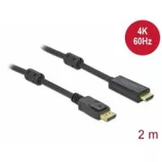 Delock Kabel z Active DisplayPort 1.2 na HDMI, 4K, 60 Hz 2 m