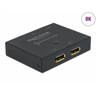 Delock DisplayPort 2 - 1 obousměrný Switch 8K 30 Hz