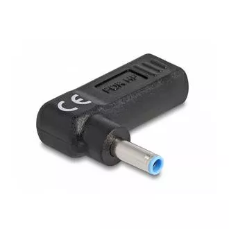 Delock Adaptér na kabel na nabíjení laptopu, ze zásuvky USB Type-C na zástrčku HP 4,5 x 3,0 mm, úhlový 90°