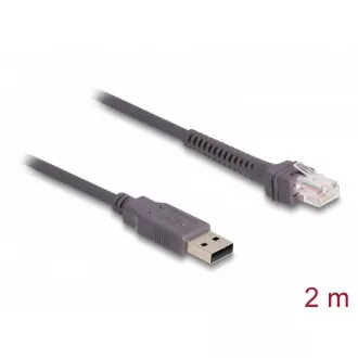 Delock Kabel z rozhraní RJ50 na USB 2.0 Typu-A ke čtečce čárových kódů, 2 m Delock Kabel z rozhraní RJ50 na USB 2.0 Typu-A ke čtečce čárových kódů, 2 m