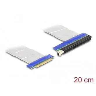 Delock Riser karta PCI Express, ze zástrčky x8 na slot x16, s kabelem, délka 20 cm Delock Riser karta PCI Express, ze zástrčky x8 na slot x16, s kabelem, délka 20 cm