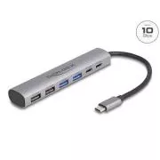 Delock 6 portový rozbočovač USB se 4 x zásuvkami USB Typu-A a se 2 x zásuvkami USB Type-C™