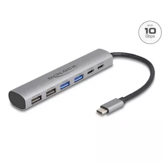 Delock 6 portový rozbočovač USB se 4 x zásuvkami USB Typu-A a se 2 x zásuvkami USB Type-C™ Delock 6 portový rozbočovač USB se 4 x zásuvkami USB Typu-A a se 2 x zásuvkami USB Type-C™