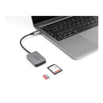Delock Čtečka karet s rozhraním USB Type-C™ v hliníkovém krytu na paměťové karty SD nebo Micro SD