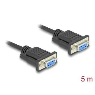 Delock Sériový kabel rozhraní RS-232 D-Sub9, ze zásuvkový na zásuvkový, délky 5 m