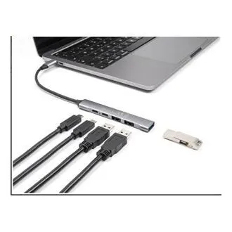 Delock 4-portový tenký Hub USB Type-C™ mající 1 x USB 10 Gbps Typ-A + 2 x USB 2.0 Typ-A + 1 x USB 2.0 USB Type-C™ a PD 9 Delock 4-portový tenký Hub USB Type-C™ mající 1 x USB 10 Gbps Typ-A + 2 x USB 2.0 Typ-A + 1 x USB 2.0 USB Type-C™ a PD 9