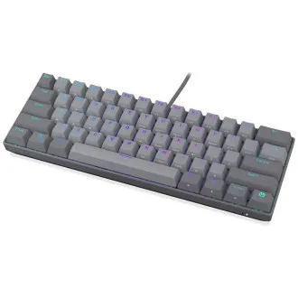 Endorfy Thock V2 Compact Klávesnice, herní, drátová, mechanická, Endorfy Red,US layout, 60% velikost,ARGB, hliníková,USB,šedá