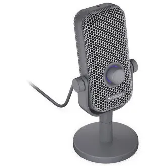 Endorfy Solum Voice S Alt Gray, Mikrofon, kondenzátorový, kardioidní, RGB podsvícení, USB-C, dotykové ztlumení, 3,5mm jack,šedá