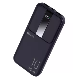 C-TECH Powerbanka 10000mAh, Li-Pol, 22,5W, USB-C/USB-A/micro USB/PD/Quick charge/display