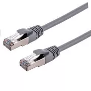 C-TECH Kabel patchcord Cat6a, S/FTP, šedý, 0,25m