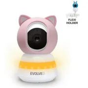 EVOLVEO Baby Monitor LUX- Chytrá 360° videochůvička s nočním viděním, detekcí pláče a pohybu, růžová - Použité