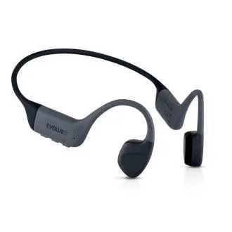 EVOLVEO BoneMax, bezdrátová sluchátka na lícní kosti, MP3 32GB, IPX8, šedé