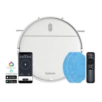 Salente R2, robotický vysavač, stírání vodou, nabíjecí stanice, bílý
