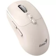 Genius NX-8080S BT Myš, bezdrátová, optická, 1600DPI, 7 tlačítek, tichá, Copilot, 2,4GHz, Bluetooth 5.3, béžová