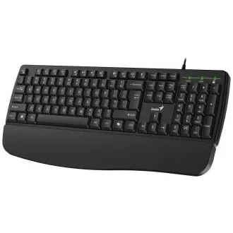 Genius KB-123, Klávesnice, drátová, USB, CZ+SK layout, Copilot klávesa, s opěrkou, černá Genius KB-123, Klávesnice, drátová, USB, CZ+SK layout, Copilot klávesa, s opěrkou, černá