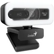 Genius FaceCam Light Webkamera, Full HD 1080p, LED osvětlení, vestavěný mikrofon, krytka soukromí, USB/C, černá
