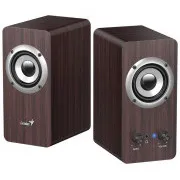 Genius SP-HF400 Reproduktory, 2.0, 10W, 3,5mm jack, dřevěné, tmavé dřevo
