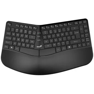 Genius Ergo KB-7000BT Klávesnice, bezdrátová, ergonomická, Bluetooth, 2,4GHz, USB, CZ+SK layout, Copilot klávesa,černá Genius Ergo KB-7000BT Klávesnice, bezdrátová, ergonomická, Bluetooth, 2,4GHz, USB, CZ+SK layout, Copilot klávesa,černá
