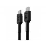 Green Cell Cable PowerStream USB-C - USB-C 30cm, fast charging Power Delivery (60W), Ultra Charge, QC 3.0