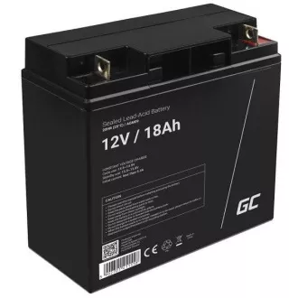Green Cell AGM VRLA 12V 18Ah maintenance-free battery for mower, scooter, boat, wheelchair