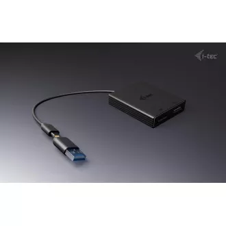 I-Tec USB-A/USB-C Dual 4K DP Video Adapter