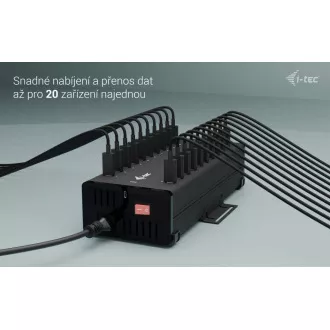I-tec USB-C/USB-A Metal Charging+Data HUB, 15W per port, 20x USB-C, 360W
