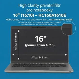 Kensington High Clarity privátní filtr pro notebook 16'' 16:10