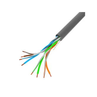 LANBERG LAN KABEL CAT.5E UTP 305M PEVNÝ CU ŠEDÝ CPR + FLUKE PASSED