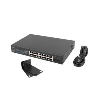 LANBERG SWITCH 16X 100MB POE+/2X 1GB/1X SFP UNMANAGED RACK 10" & 19" GIGABIT ETHERNET 150W
