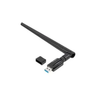 LANBERG USB ADAPTÉR BEZDRÁTOVÁ SÍŤOVÁ KARTA NC-1200-WIE AC1200 DUAL BAND 1X INTERNÍ + 1X EXTERNÍ ANTÉNA