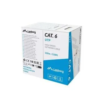 LANBERG LAN KABEL CAT.6 UTP 100M PEVNÝ CU ŠEDÝ CPR + FLUKE PASSED LANBERG LAN KABEL CAT.6 UTP 100M PEVNÝ CU ŠEDÝ CPR + FLUKE PASSED
