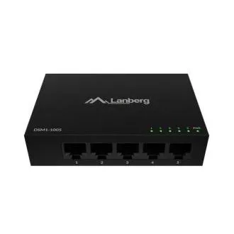 LANBERG SWITCH DSM1-1005 5X 1GB/S UNMANAGED GIGABIT ETHERNET DESKTOP 12V (KOVOVÝ KRYT) LANBERG SWITCH DSM1-1005 5X 1GB/S UNMANAGED GIGABIT ETHERNET DESKTOP 12V (KOVOVÝ KRYT)
