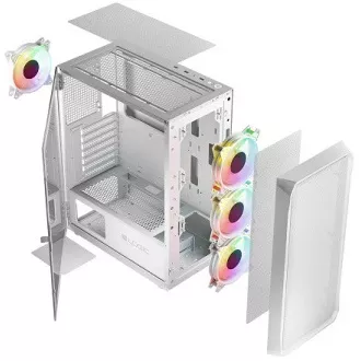 LOGIC PC skříň Portos ARGB MIDI 1x USB 3.0, 2x USB 2.0 + audio, bílá, bez zdroje LOGIC PC skříň Portos ARGB MIDI 1x USB 3.0, 2x USB 2.0 + audio, bílá, bez zdroje